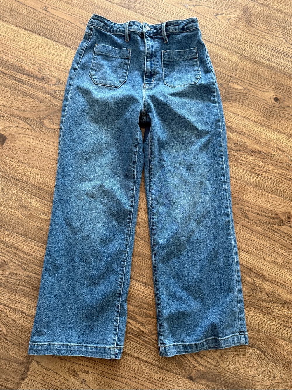 Just Black Classic High-Waist Wide Leg Blue Jeans
